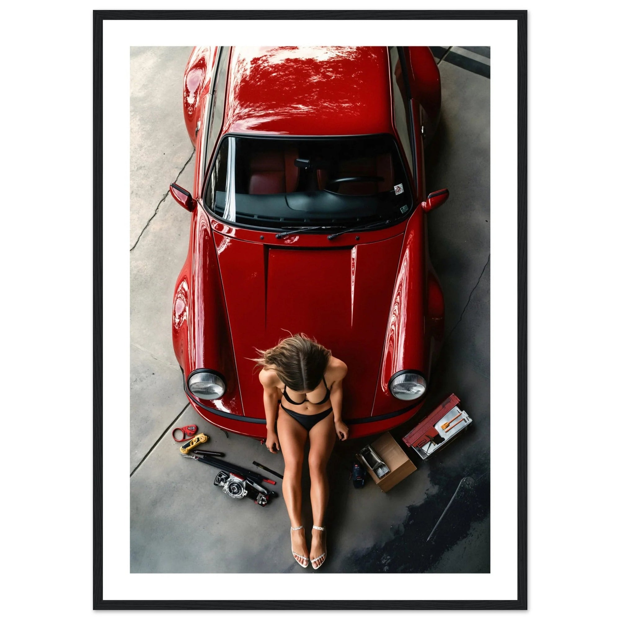 Tableau Photographie Porsche 911 Rouge - The Art Avenue