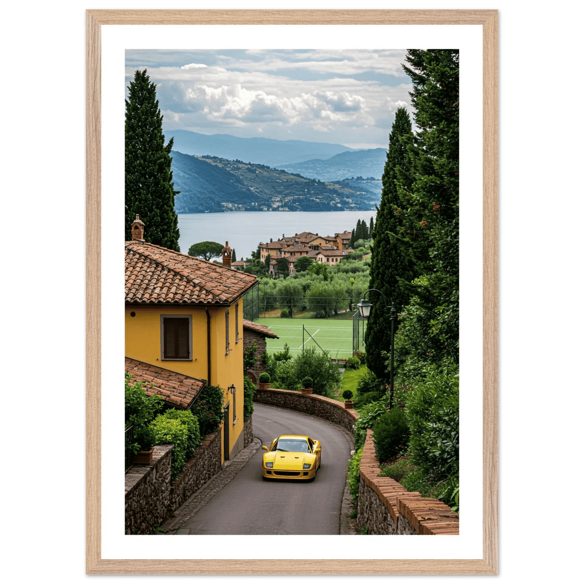 Tableau Photographie Route Italienne et Voiture de Luxe - The Art Avenue
