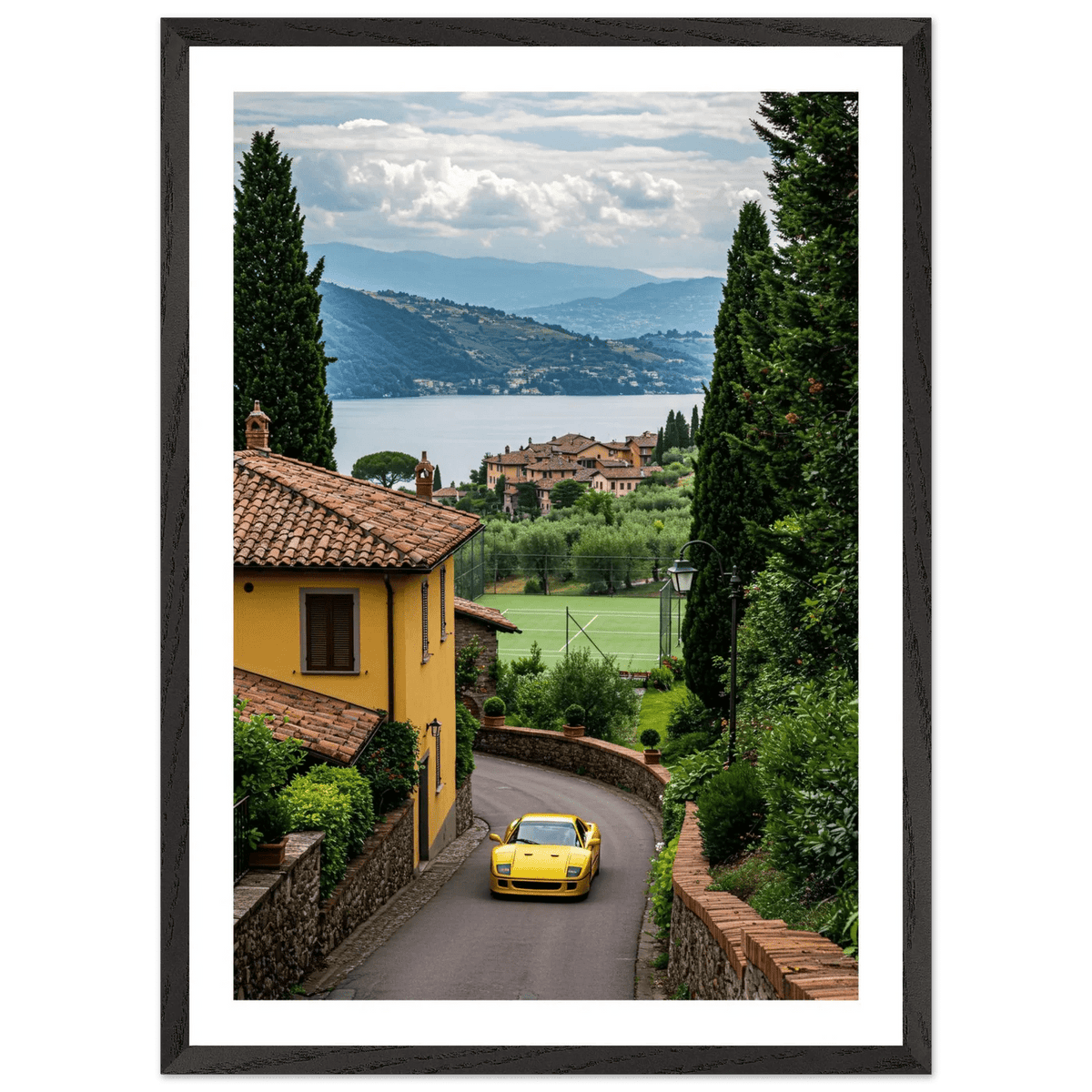 Tableau Photographie Route Italienne et Voiture de Luxe - The Art Avenue