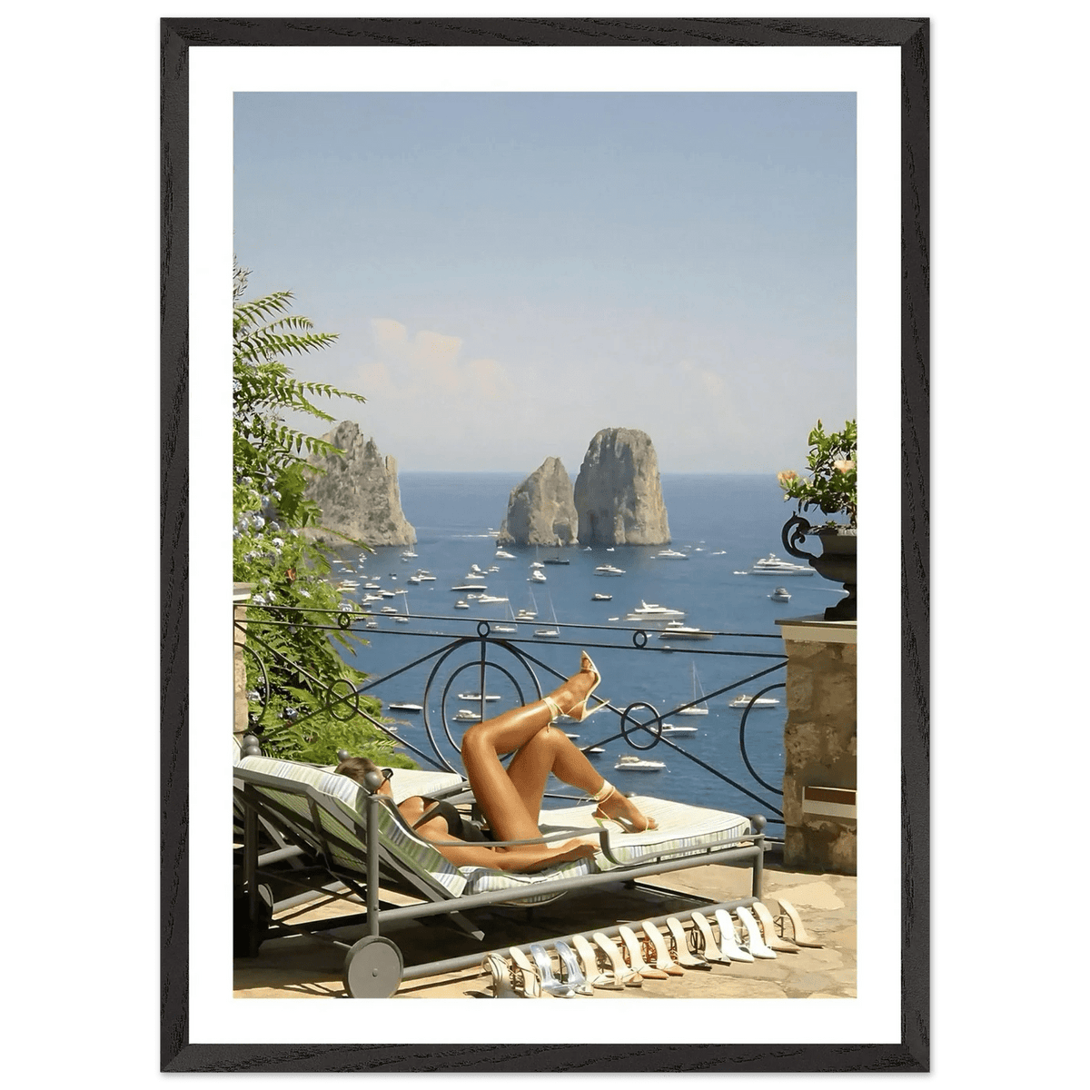 Tableau Photographie Terrasse Vue Mer Méditerranée - The Art Avenue