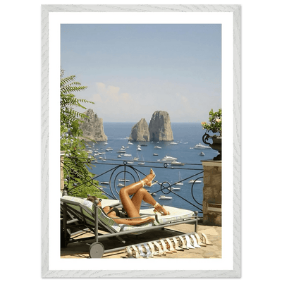 Tableau Photographie Terrasse Vue Mer Méditerranée - The Art Avenue