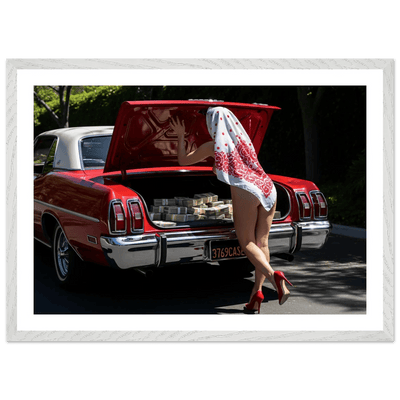 Tableau Photographie Voiture Vintage Rouge et Luxe - The Art Avenue