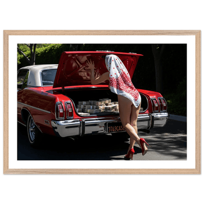 Tableau Photographie Voiture Vintage Rouge et Luxe - The Art Avenue
