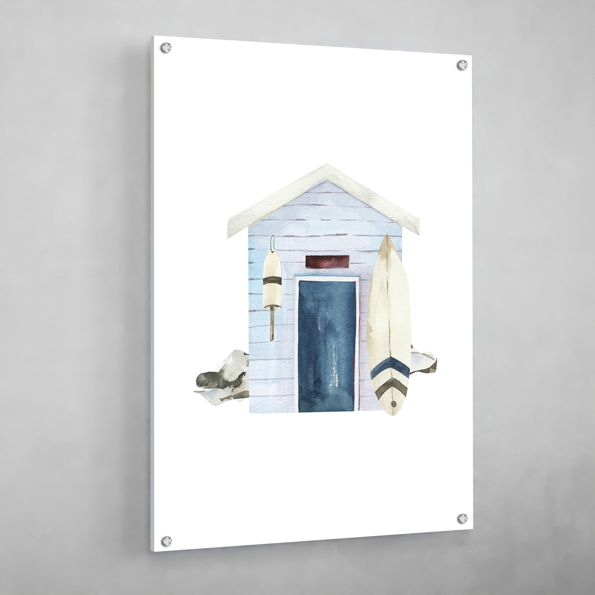 Tableau Plage Cabine - The Art Avenue