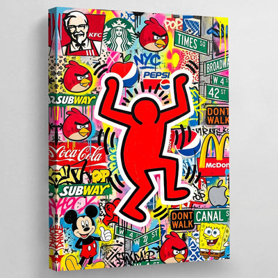 Tableau Pop Art Haring - The Art Avenue