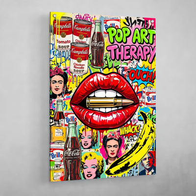 Tableau Pop Art Lèvres Glamour - The Art Avenue
