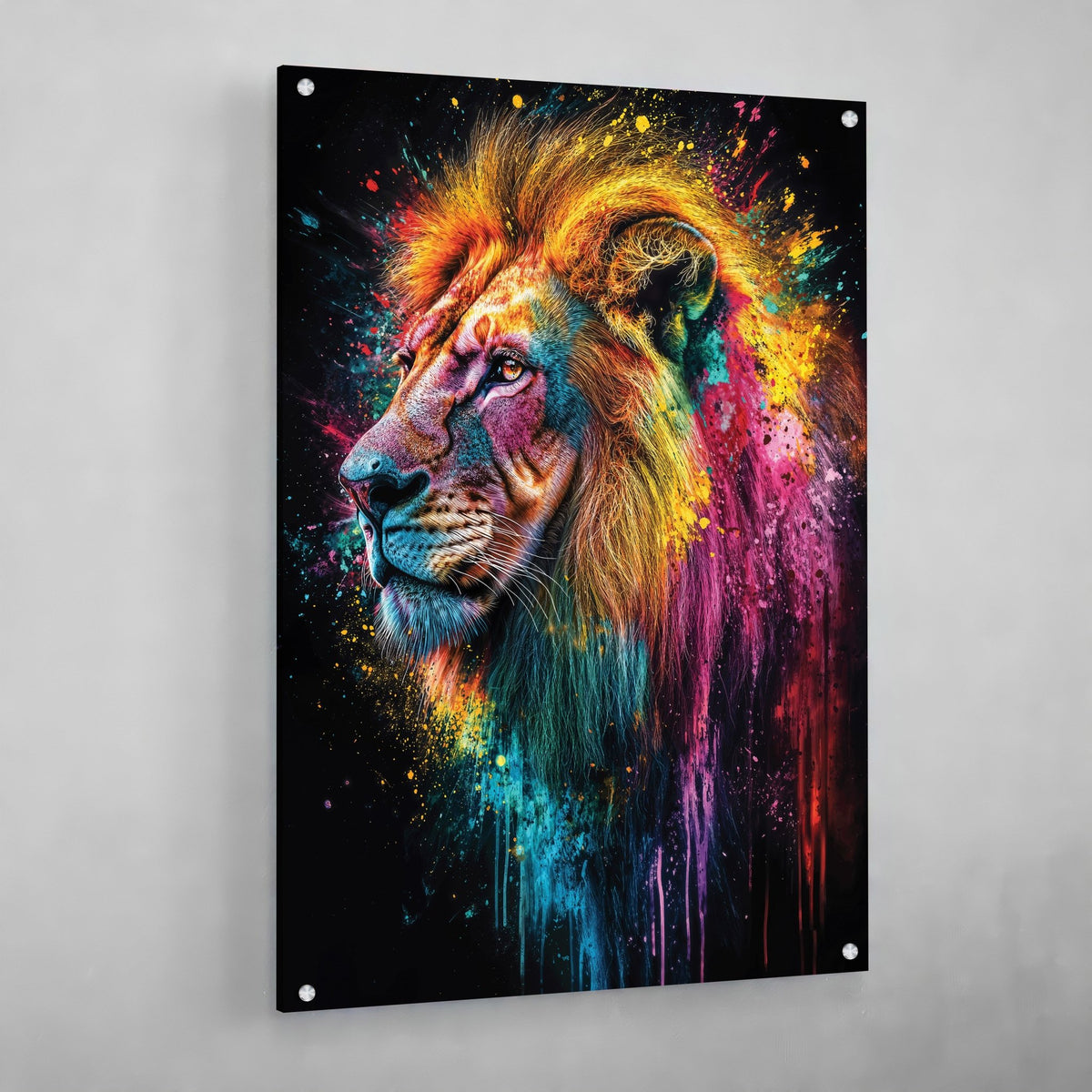 Tableau Pop Art Lion Coloré - The Art Avenue