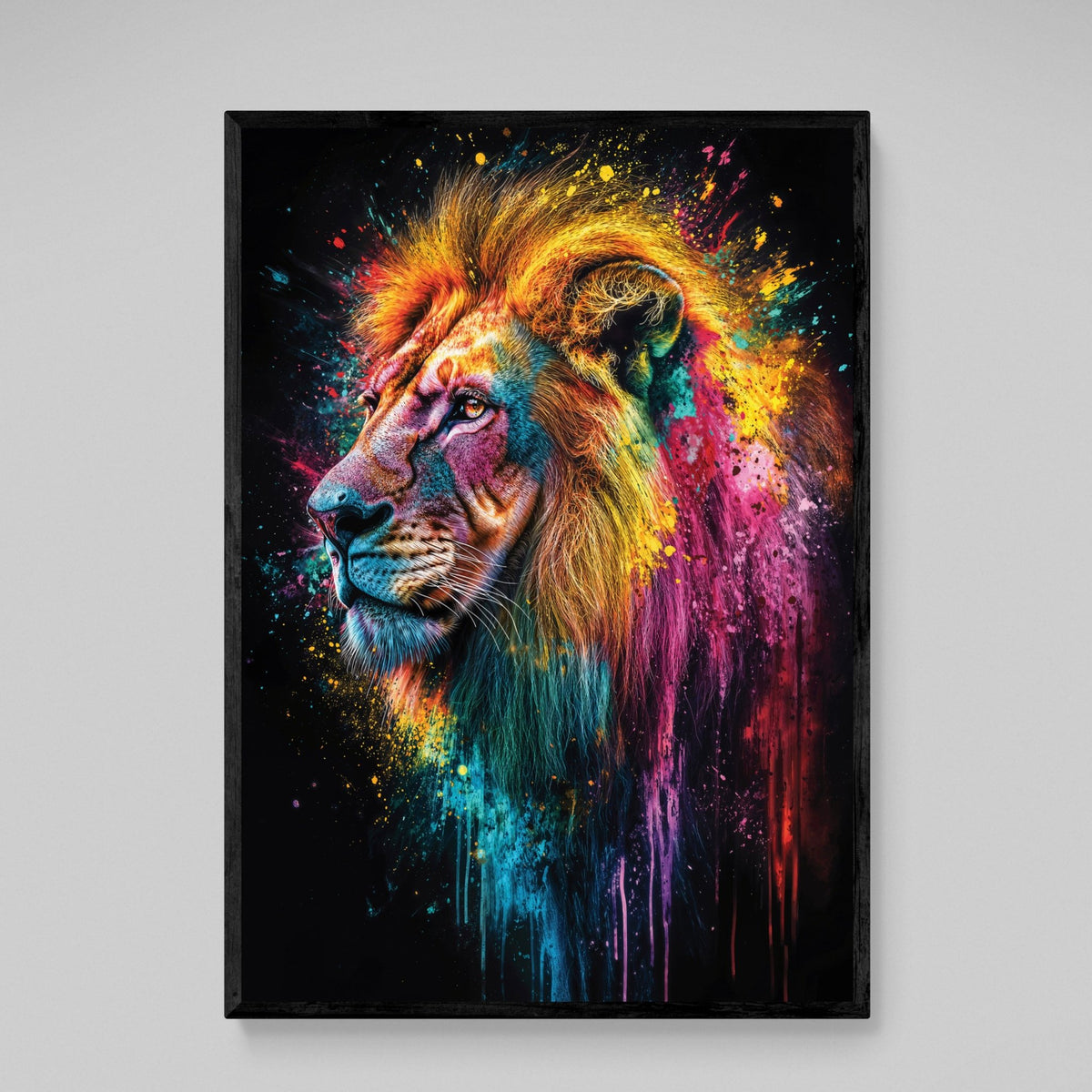 Tableau Pop Art Lion Coloré - The Art Avenue