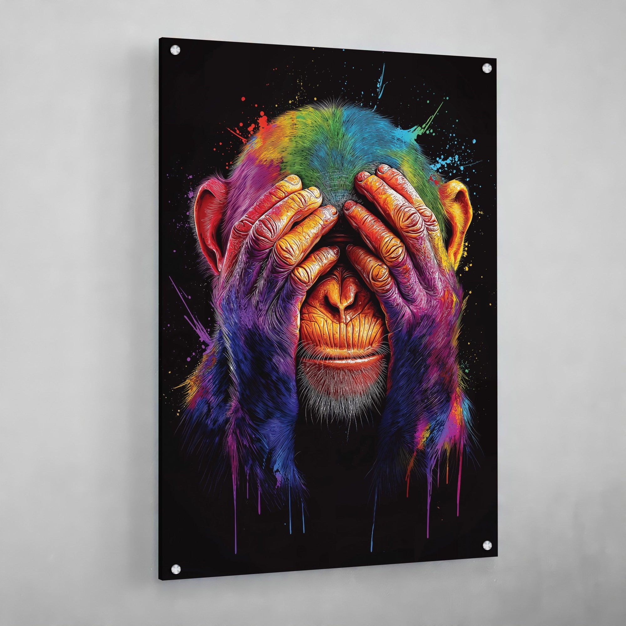 Tableau Pop Art Singe Coloré - The Art Avenue