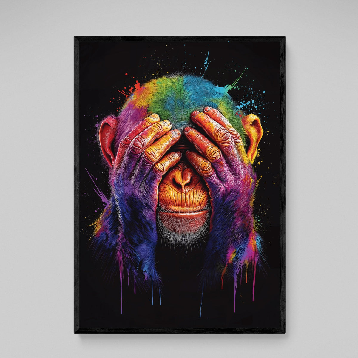 Tableau Pop Art Singe Coloré - The Art Avenue