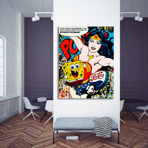 Tableau Pop Art Wonder Woman - The Art Avenue