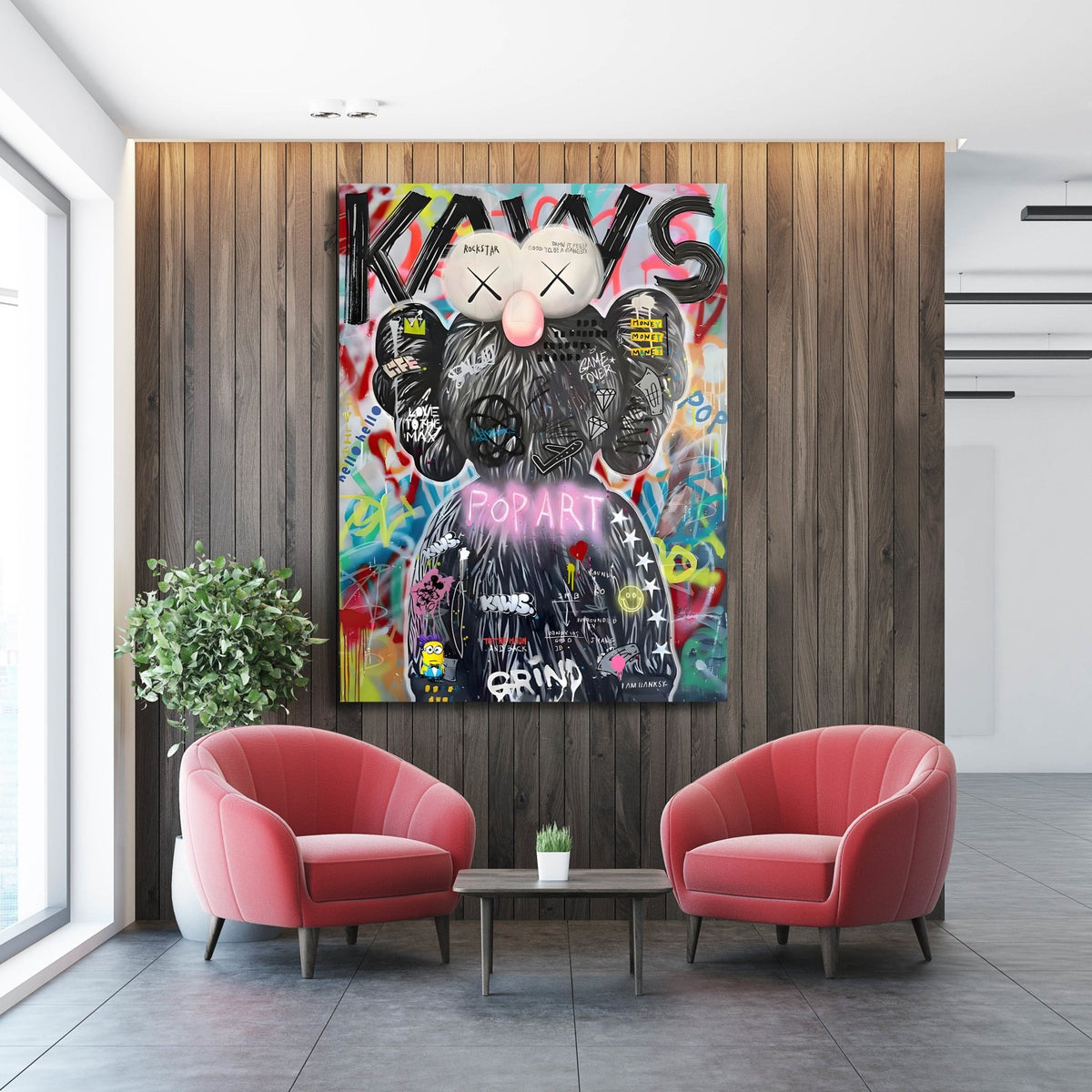 Tableau Pop Culture Kaws - The Art Avenue