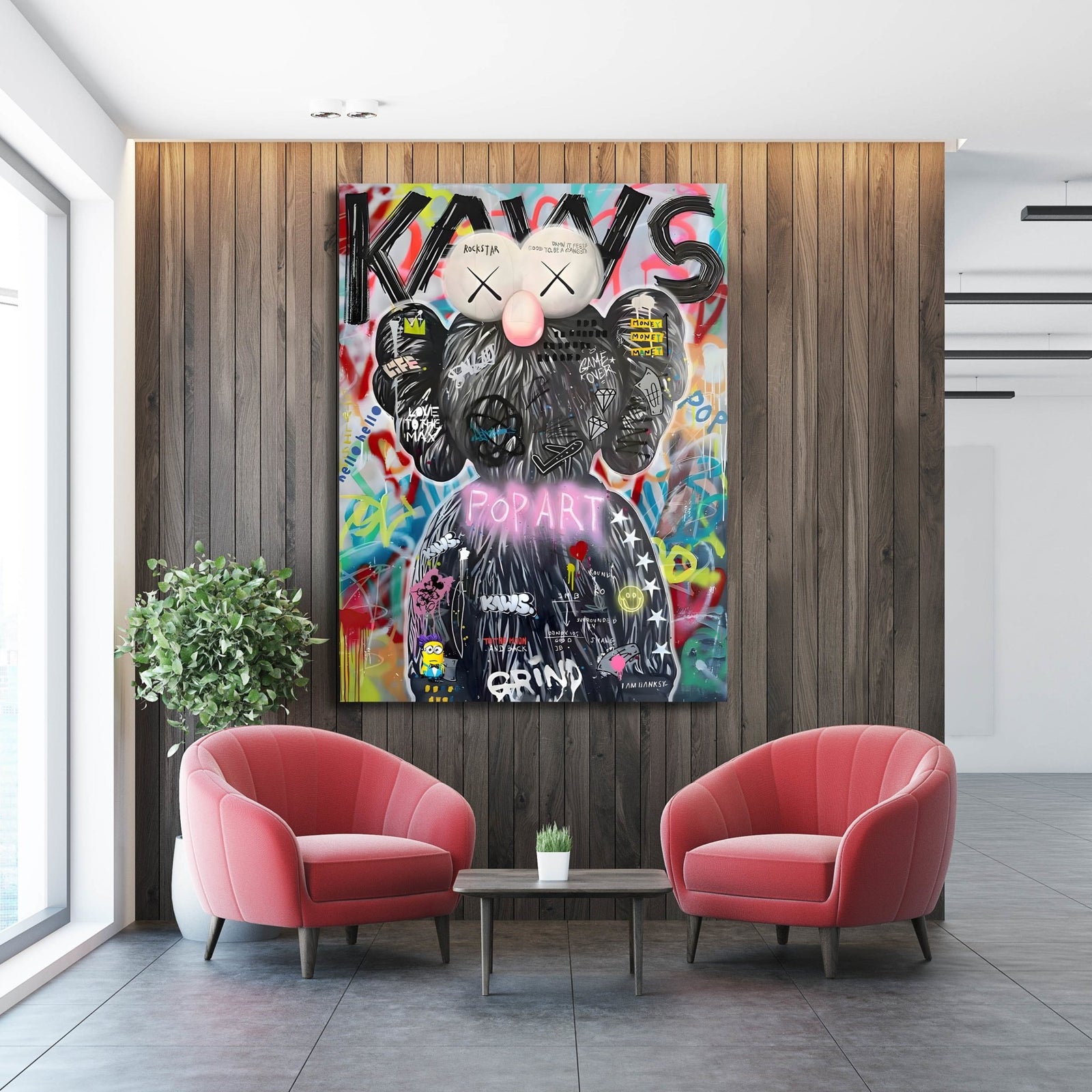 Tableau Pop Culture Kaws - The Art Avenue