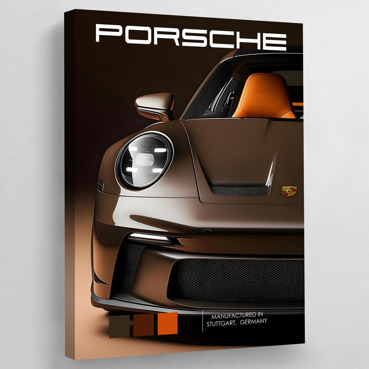 Tableau Porsche Marron - The Art Avenue