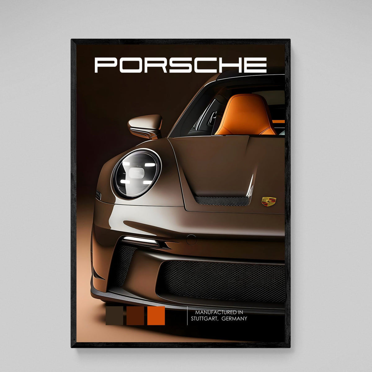 Tableau Porsche Marron - The Art Avenue
