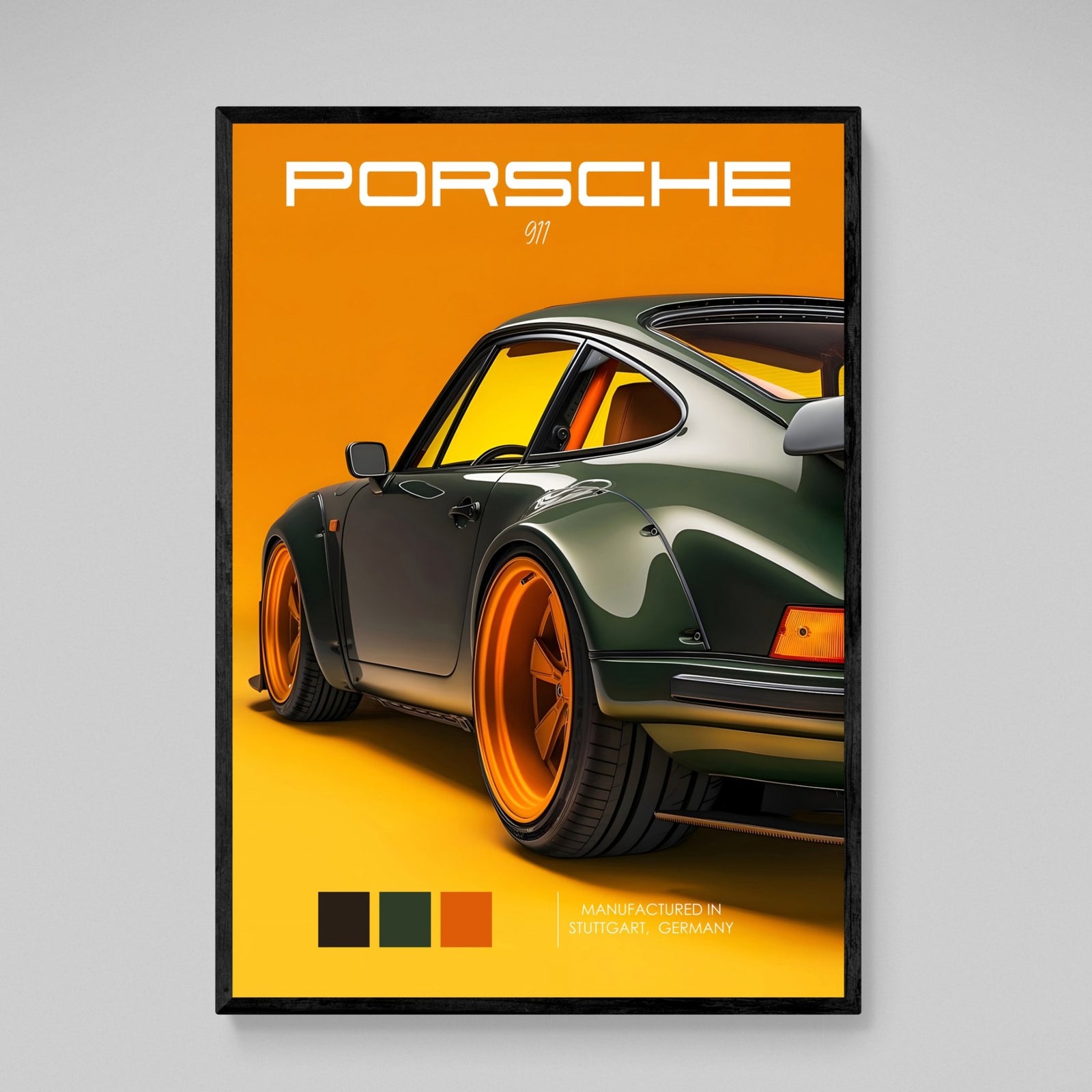 Tableau Porsche Vert 911 Moderne - The Art Avenue