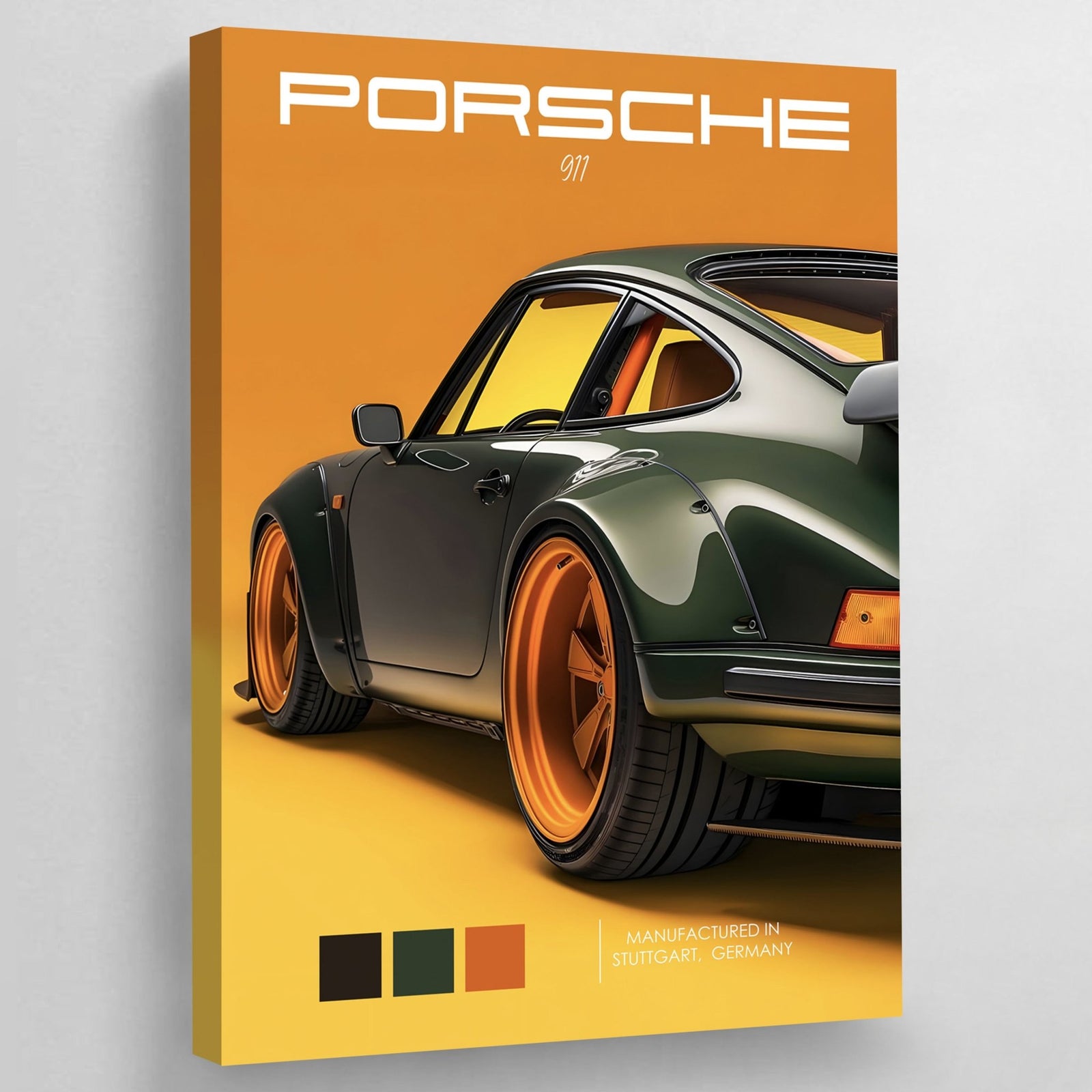 Tableau Porsche Vert 911 Moderne - The Art Avenue