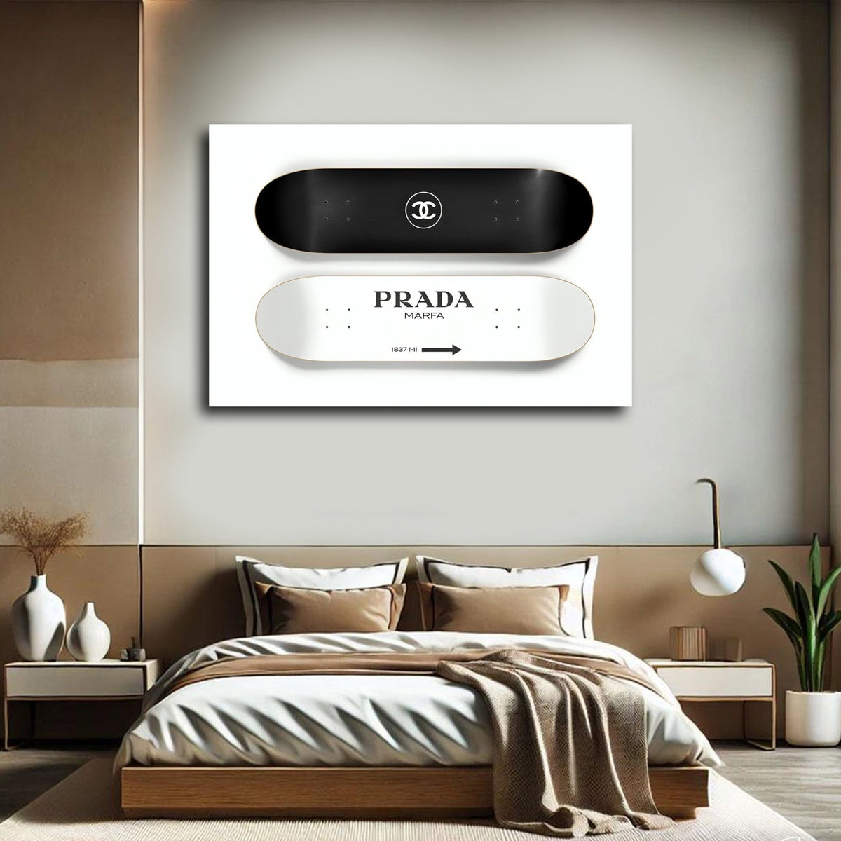 Tableau Prada Chanel Skateboard - The Art Avenue