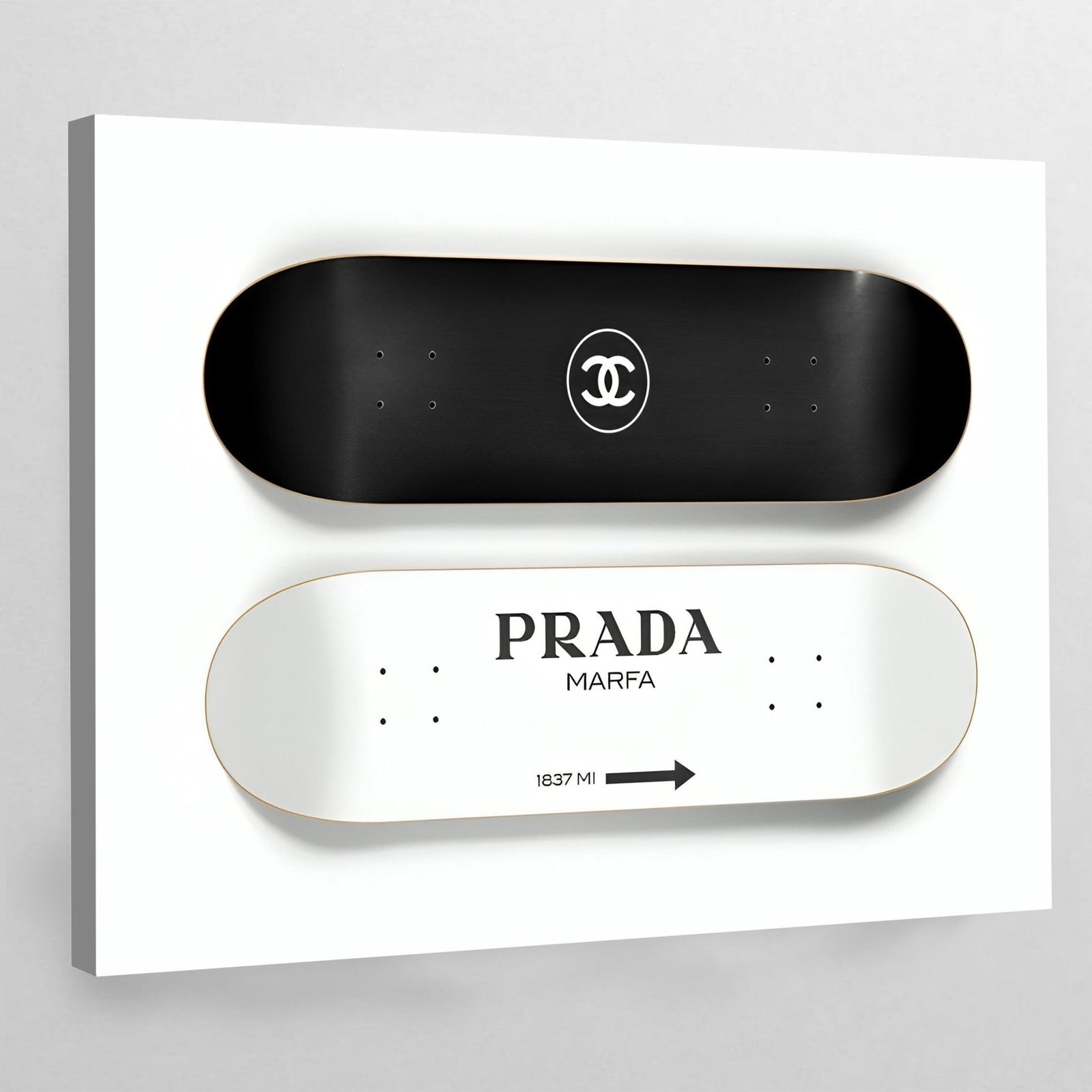 Tableau Prada Chanel Skateboard - The Art Avenue