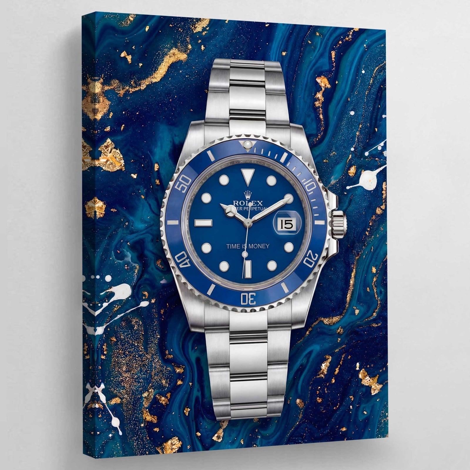 Tableau Rolex Bleu & Or - The Art Avenue