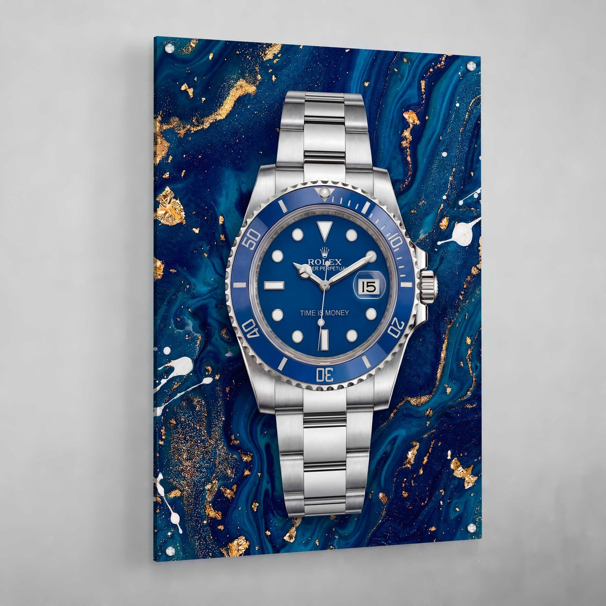 Tableau Rolex Bleu & Or - The Art Avenue