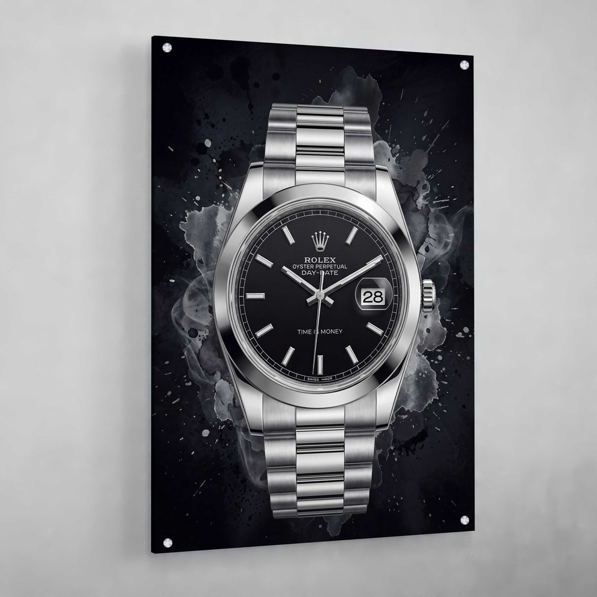 Tableau Rolex Noir - The Art Avenue