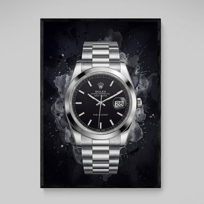 Tableau Rolex Noir - The Art Avenue