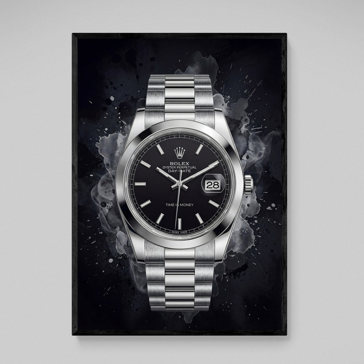 Tableau Rolex Noir - The Art Avenue