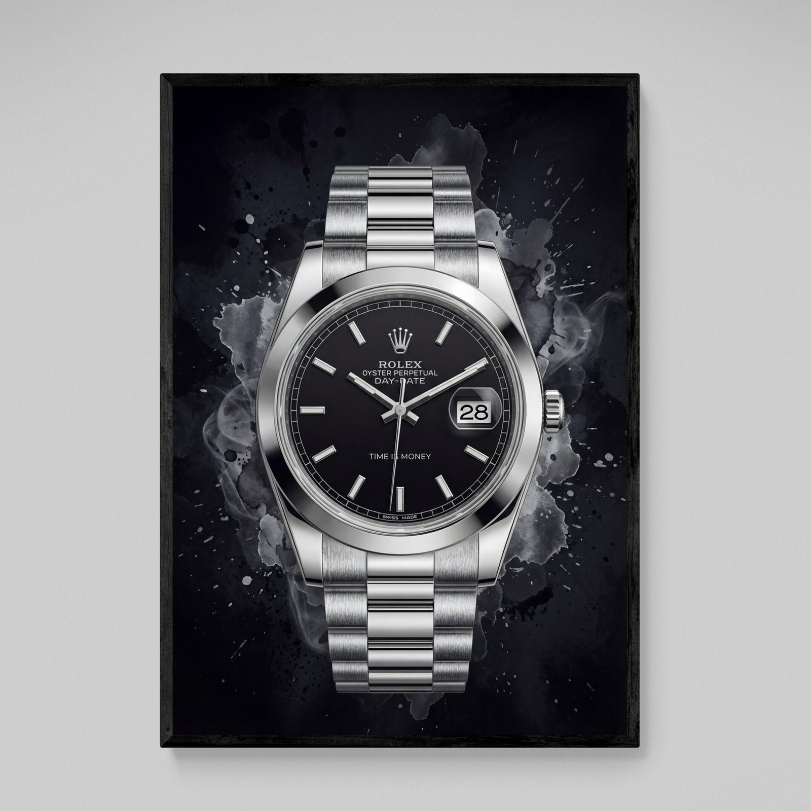 Tableau Rolex Noir - The Art Avenue