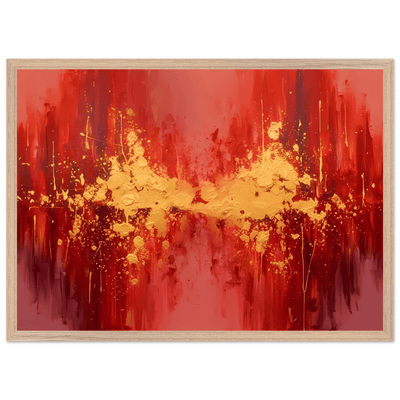 Tableau Rouge Abstrait - The Art Avenue