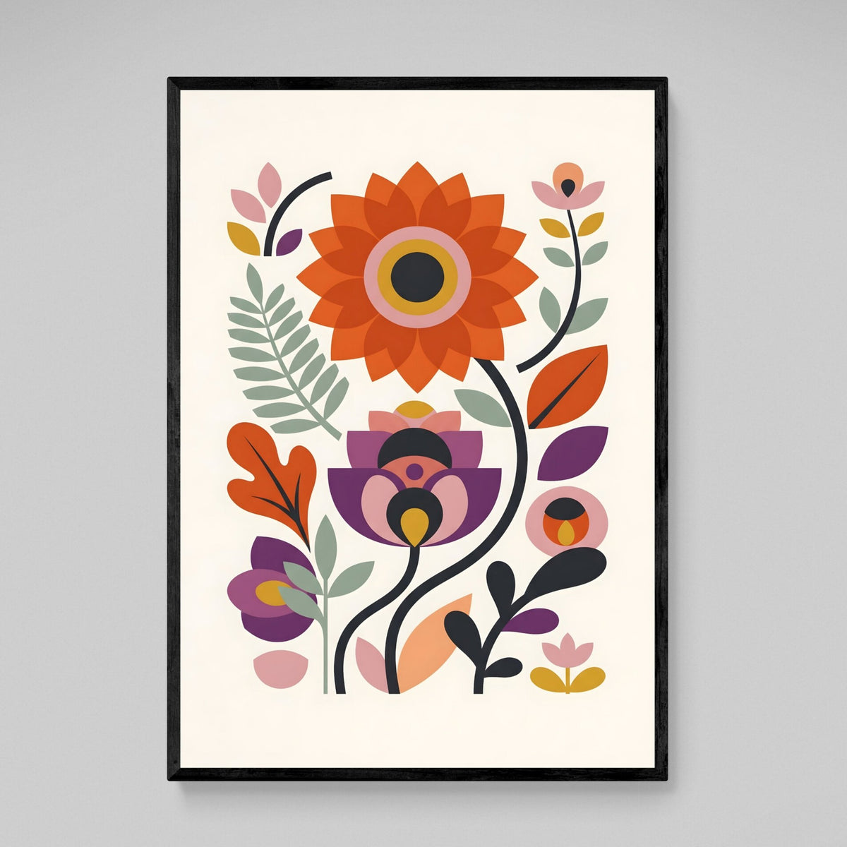 Tableau Scandinave Fleurs Modernes - The Art Avenue
