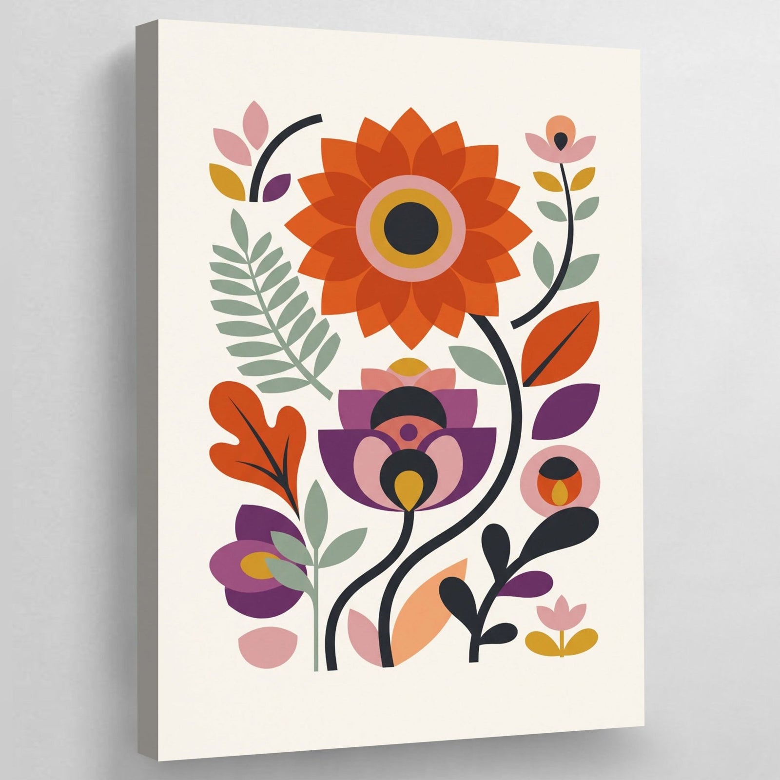 Tableau Scandinave Fleurs Modernes - The Art Avenue
