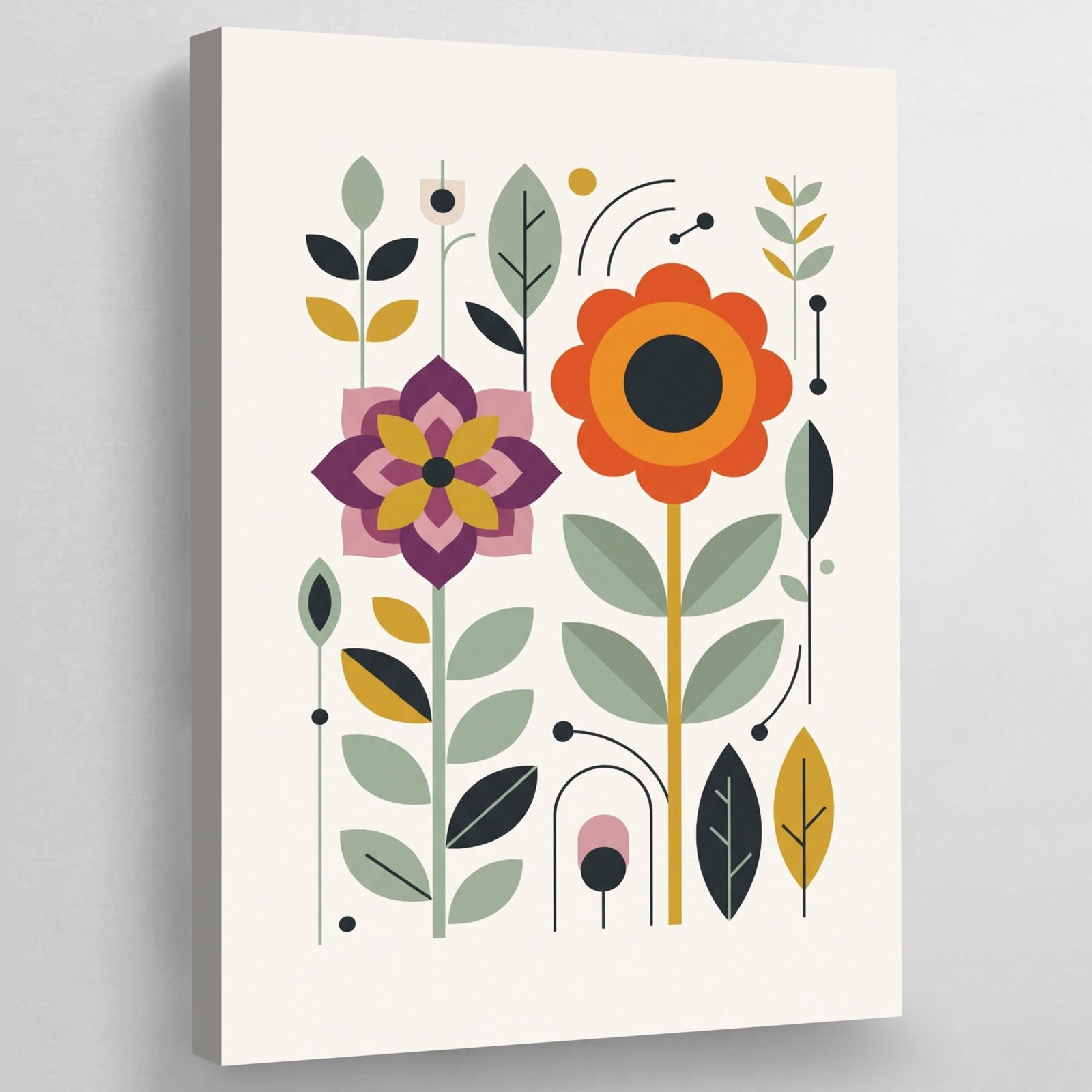 Tableau Scandinave Illustration Florale - The Art Avenue