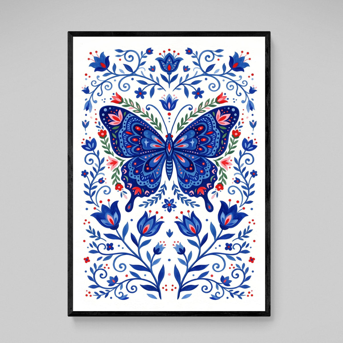 Tableau Scandinave Papillon Bleu - The Art Avenue