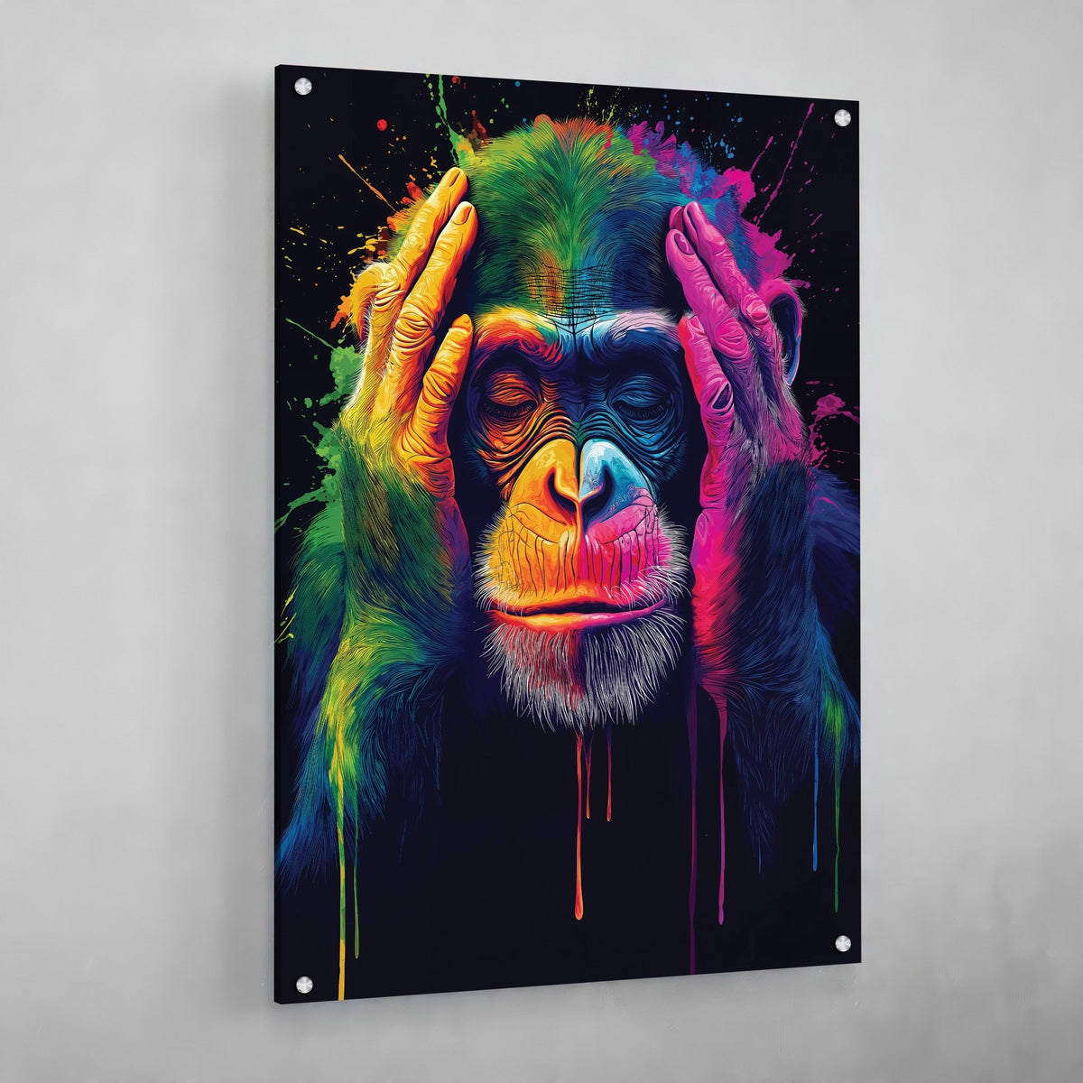 Tableau Singe Pop Art Coloré - The Art Avenue