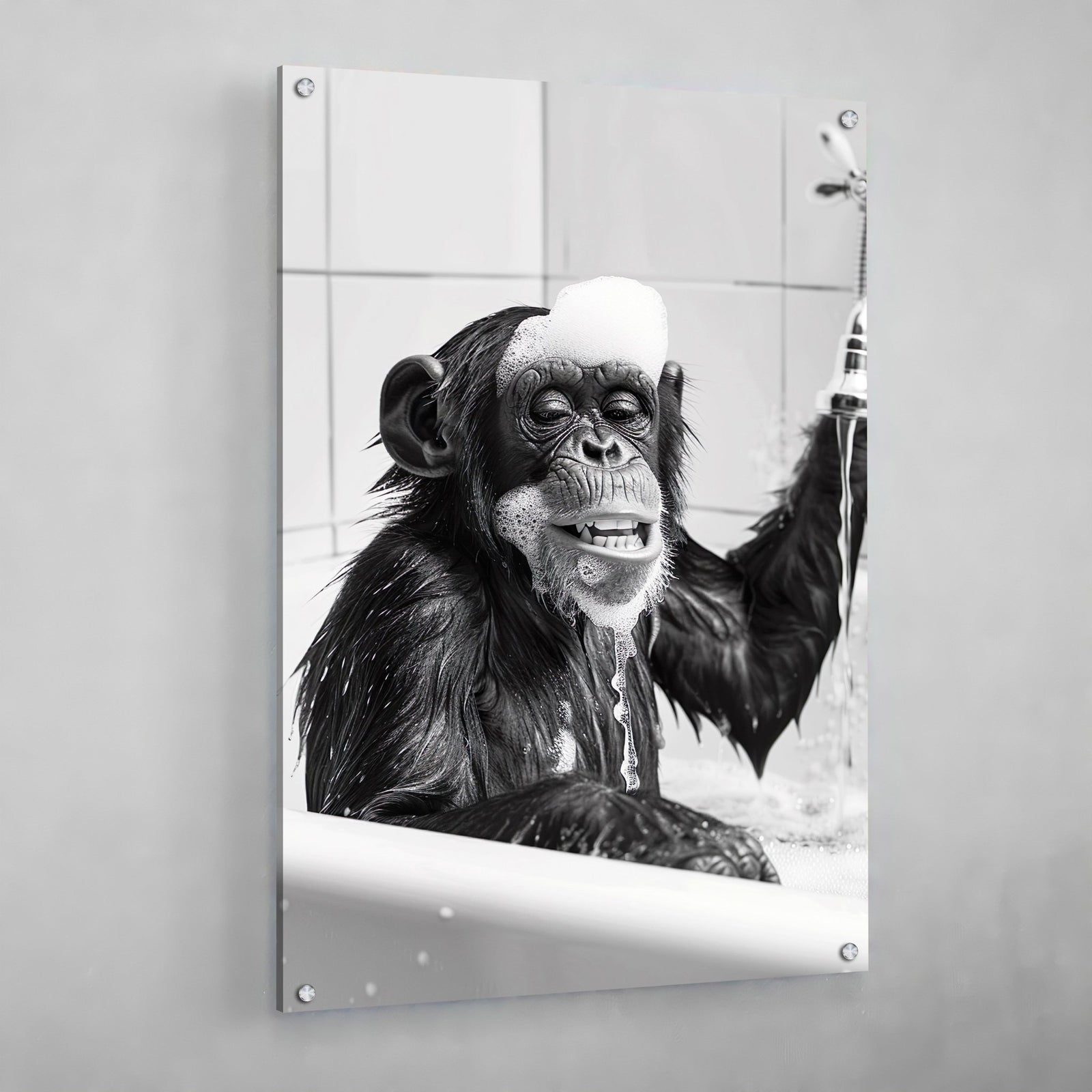 Tableau Singe Salle De Bain - The Art Avenue