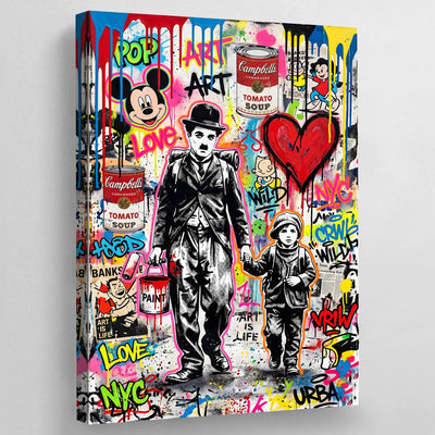 Tableau Street Art Banksy Charlie Chaplin - The Art Avenue