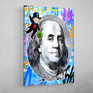 Tableau Street Art Benjamin Franklin - The Art Avenue