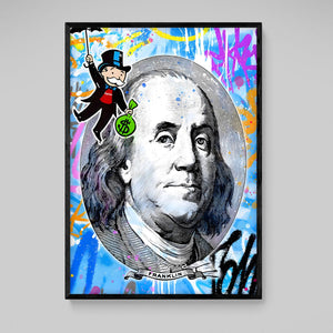 Tableau Street Art Benjamin Franklin - The Art Avenue