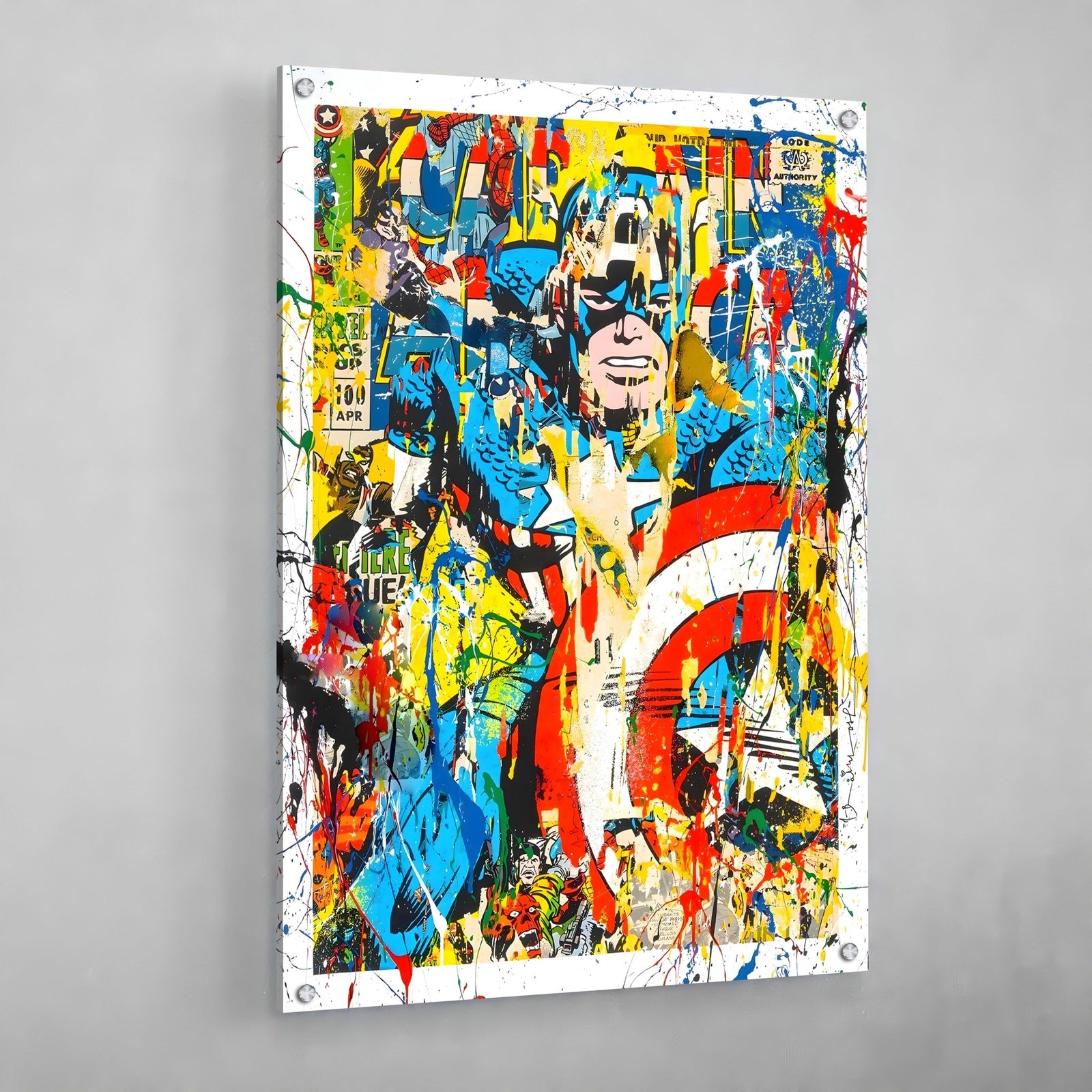 Tableau Street Art Captain America - The Art Avenue