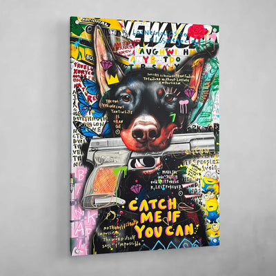 Tableau Street Art Doberman - The Art Avenue