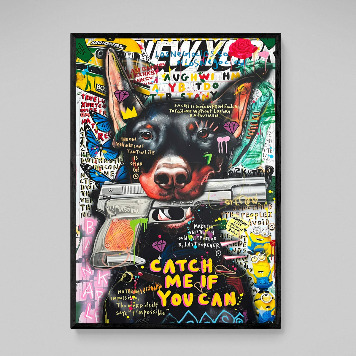 Tableau Street Art Doberman - The Art Avenue