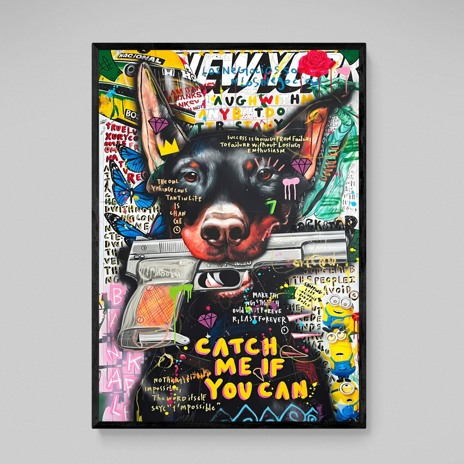 Tableau Street Art Doberman - The Art Avenue