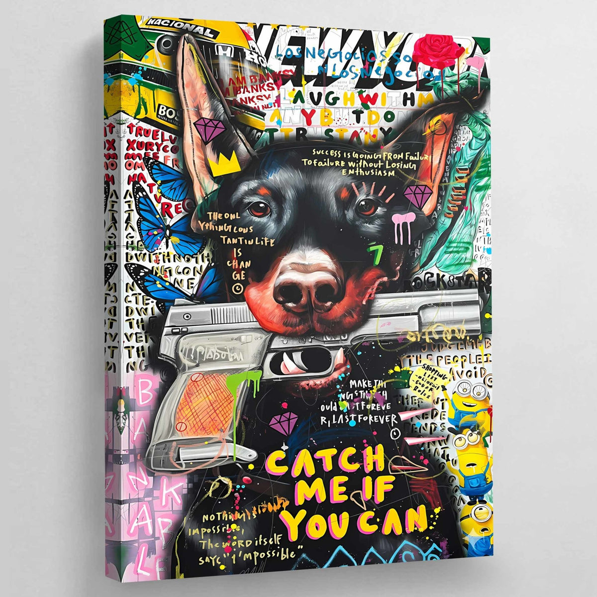 Tableau Street Art Doberman - The Art Avenue