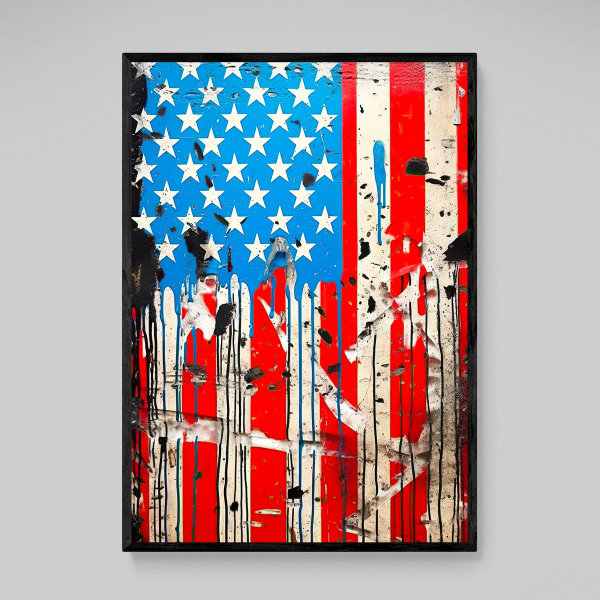 Tableau Street Art Drapeau Américain - The Art Avenue