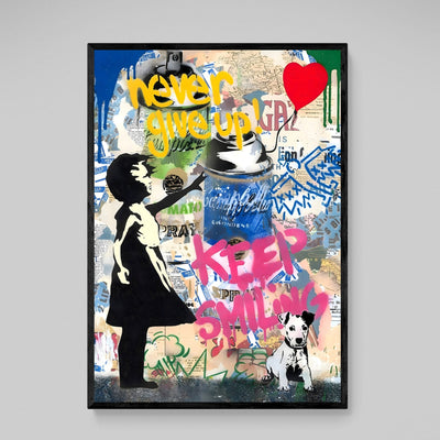 Tableau Street Art La Petite Fille Au Ballon - The Art Avenue