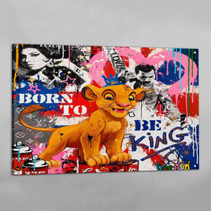 Tableau Street Art Le Roi Lion - The Art Avenue