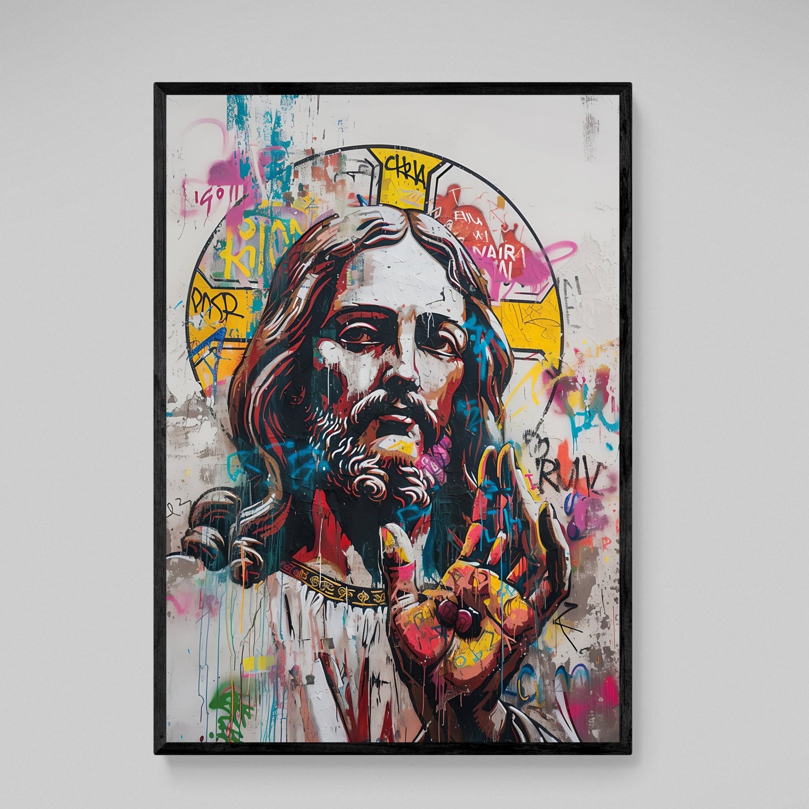 Tableau Street Art Religieux - The Art Avenue