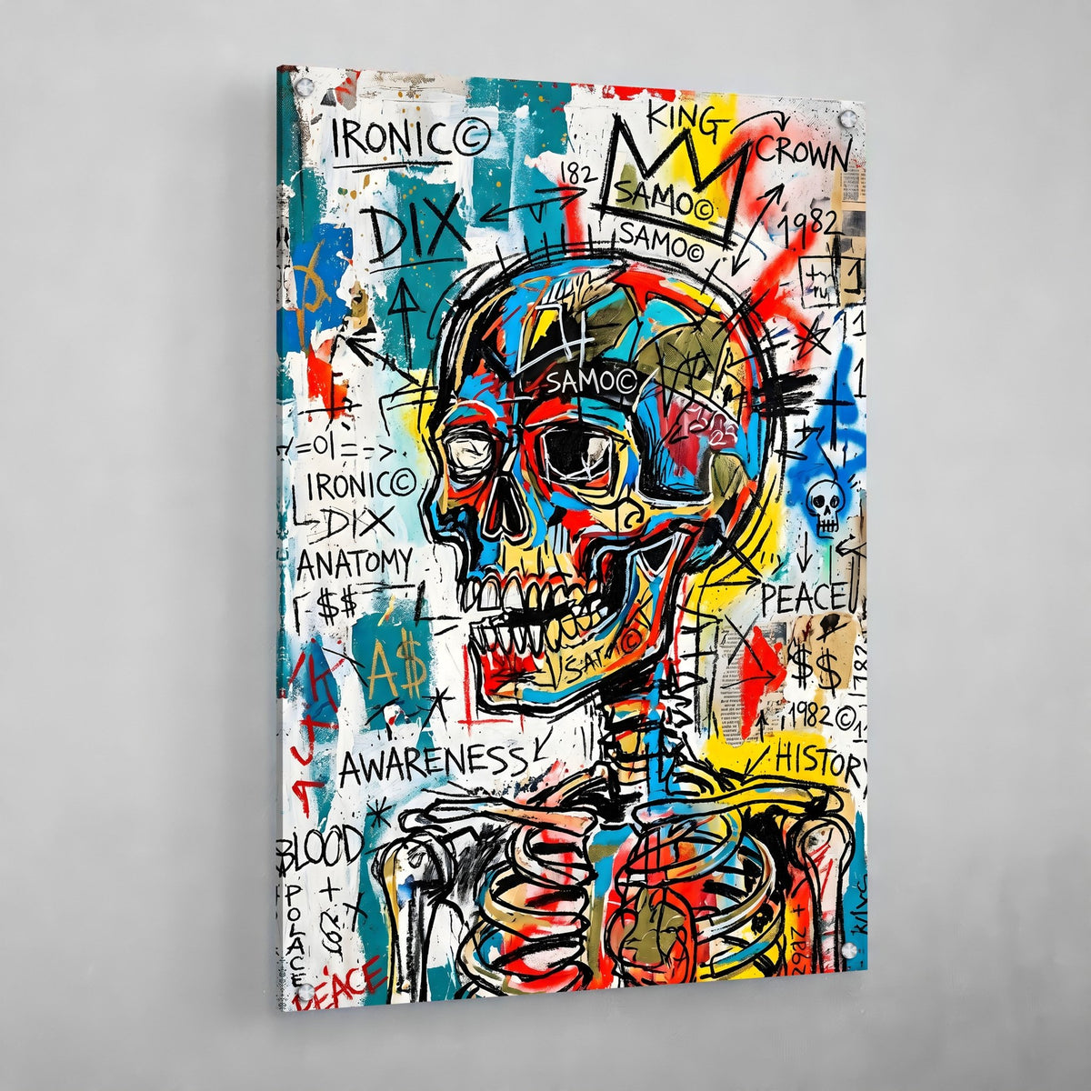 Tableau Street Art Squelette - The Art Avenue