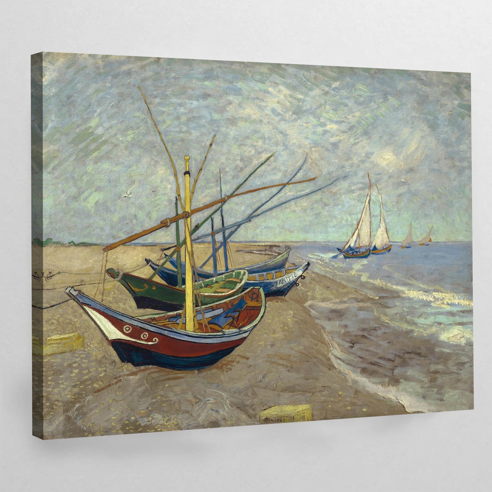 Tableau Van Gogh Bateaux De Pêche - The Art Avenue